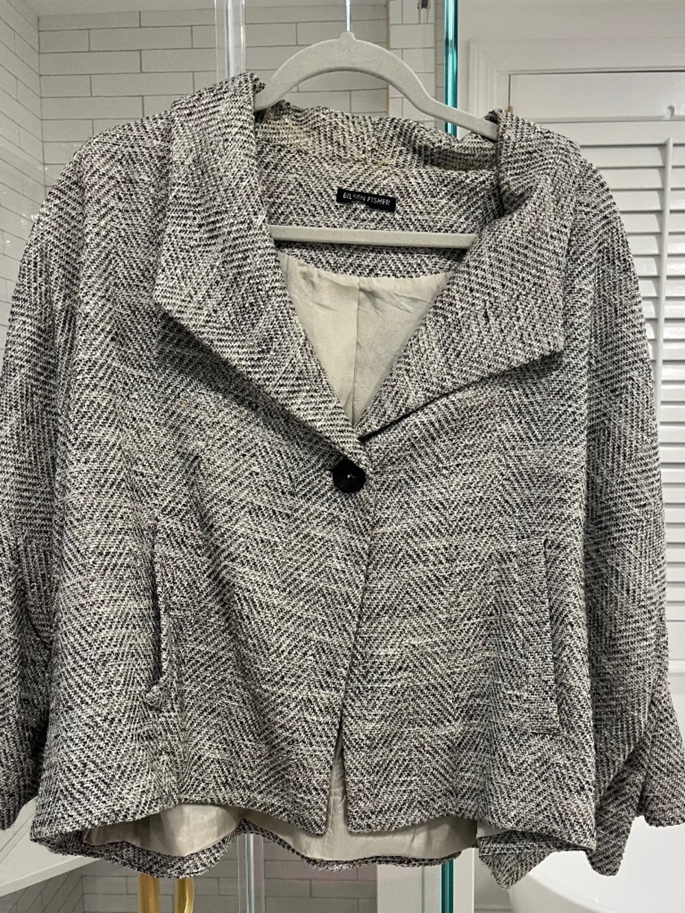 Eileen Fisher cropped swing jacket